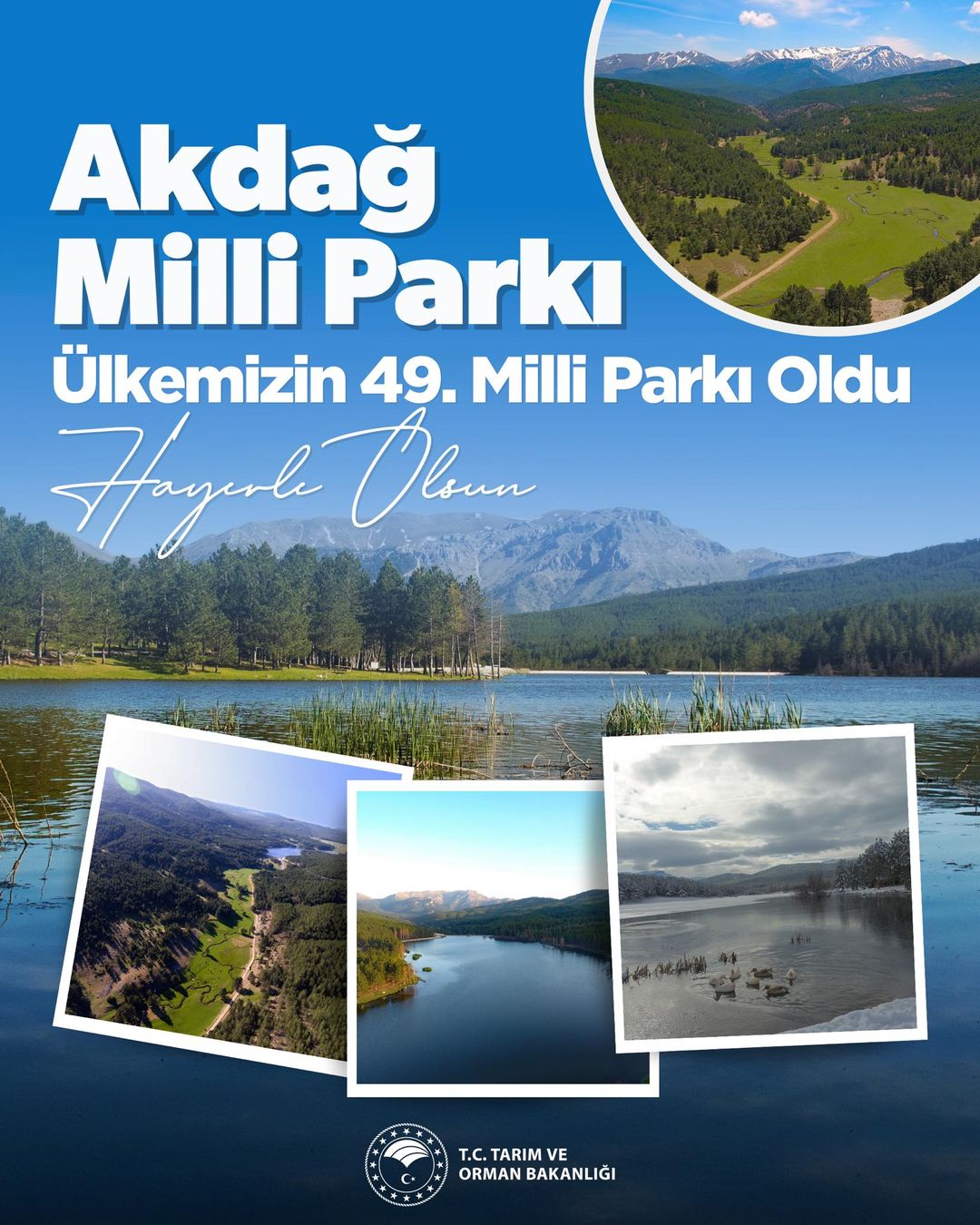 Afyonkarahisar ve Denizli'de Akdağ, Türkiye'nin 49. Milli Parkı olarak ilan edildi
