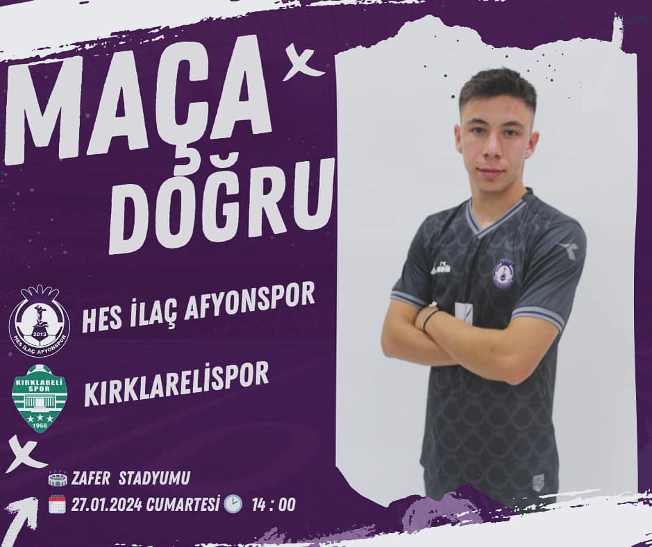 HES İlaç Afyonspor, Kırklarelispor'u Evde Ağırlayacak