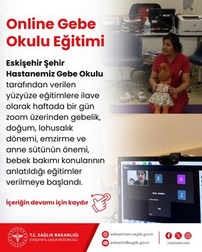 Eskişehir'de Gebelere Online Eğitim